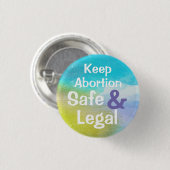 Houd abortus veilig en legaal ronde button 3,2 cm (Voorkant /achterkant)