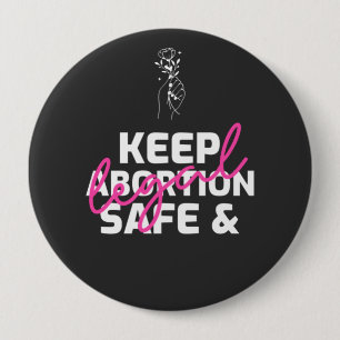 Houd abortus veilig en legaal ronde button 4,0 cm
