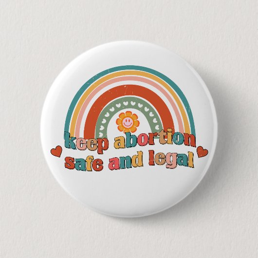 Houd abortus veilig en legaal ronde button 5,7 cm (Voorkant)