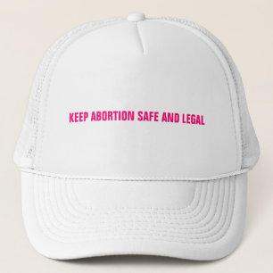 Houd abortus veilig en legaal, roze wit trucker pet