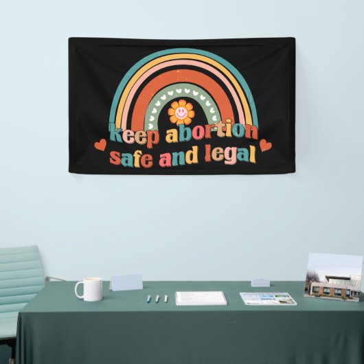 Houd abortus veilig en legaal spandoek (Beurs)