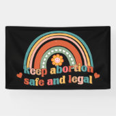 Houd abortus veilig en legaal spandoek (Horizontaal)