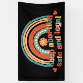 Houd abortus veilig en legaal spandoek (Verticaal)