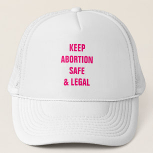 Houd abortus veilig en legale warme roze tekst min trucker pet
