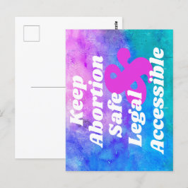 Houd abortus veilig legaal en toegankelijk briefkaart