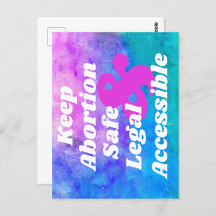 Houd abortus veilig legaal en toegankelijk briefkaart