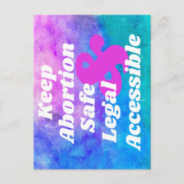 Houd abortus veilig legaal en toegankelijk briefkaart