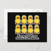 Houd al je spullen in de rij briefkaart (Voorkant / Achterkant)