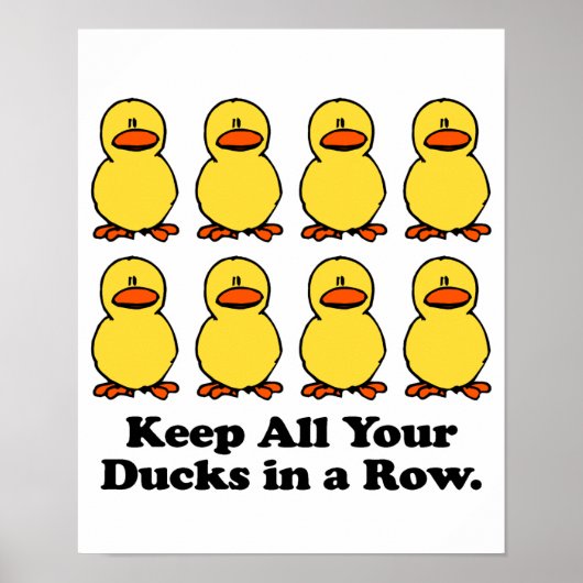 Houd al je spullen in de rij poster (Voorkant)