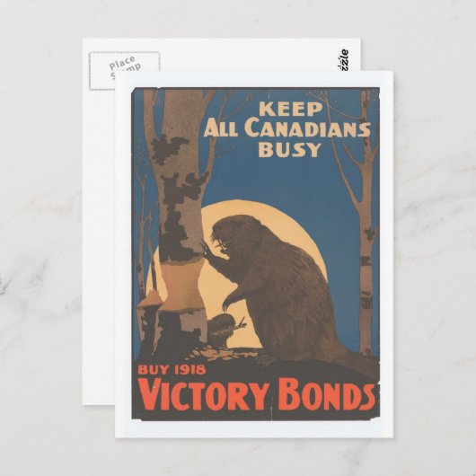 Houd alle Canadezen bezig Briefkaart (Voorkant / Achterkant)