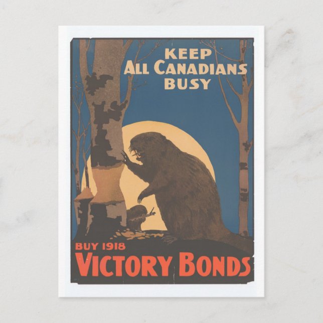 Houd alle Canadezen bezig Briefkaart (Voorkant)