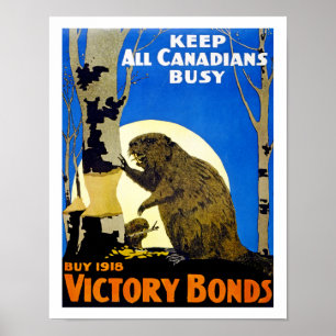 Houd alle Canadezen bezig Poster