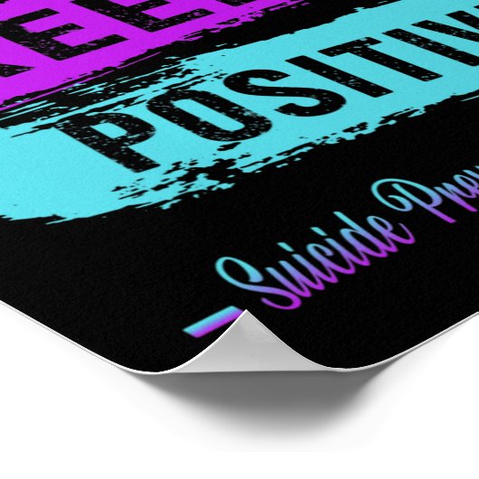 Houd altijd positieve zelfmoordpreventie bewustzij poster (Hoek)