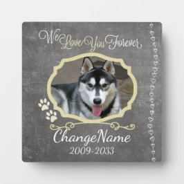 Houd altijd van je hond-herinneringssieraad fotoplaat