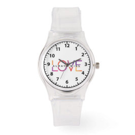 HOUD ALTIJD VAN WINS SPORTY PINK HORLOGE