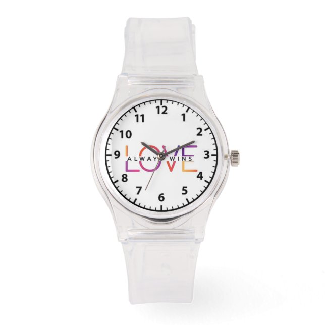HOUD ALTIJD VAN WINS SPORTY PINK HORLOGE (Voorkant)