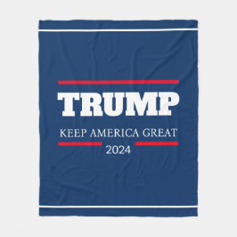 Houd Amerika groot 2024 stemming Fleece Deken