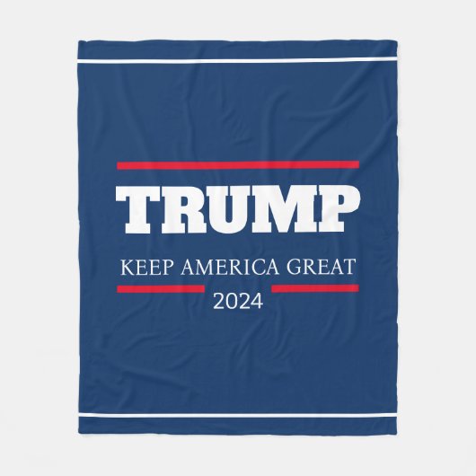 Houd Amerika groot 2024 stemming Fleece Deken (Voorkant)