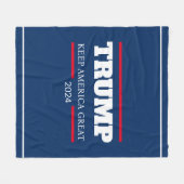 Houd Amerika groot 2024 stemming Fleece Deken (Voorkant (Horizontaal))