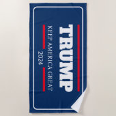 Houd Amerika groot 2024 stemming Strandlaken (Voorkant)