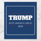 Houd Amerika groot 2024 stemming Wijn Etiket (Enkel label)