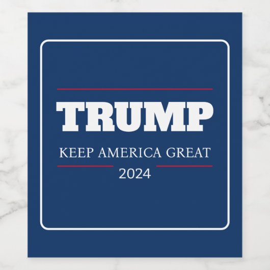 Houd Amerika groot 2024 stemming Wijn Etiket (Enkel label)