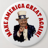 HOUD AMERIKA GROOT TRUMP 2020 RONDE BUTTON 6,0 CM (Voorkant)