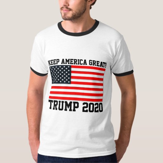 HOUD AMERIKA GROOT! TRUMP 2020 T-Shirts (Voorkant)