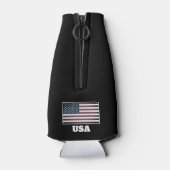 Houd Amerika Grote Kerst Santa Trump cartoon Flesjeskoeler (Achterkant)