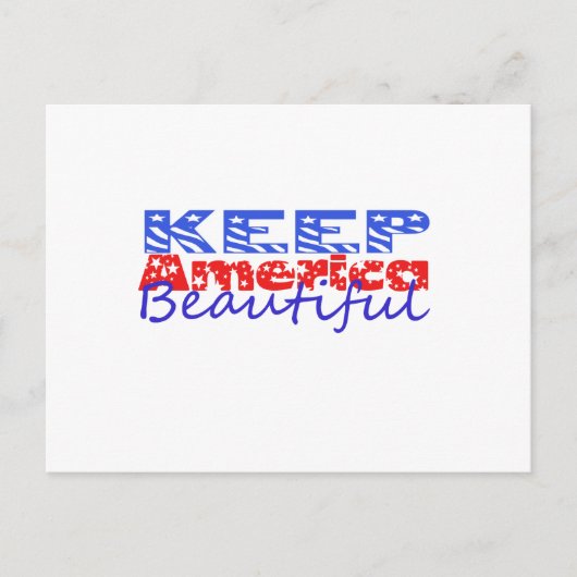 Houd Amerika mooi Briefkaart (Voorkant)