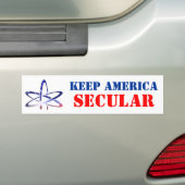 HOUD AMERIKA SECULAIRE BUMPERSTICKER (Op auto)