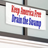 Houd Amerika vrij Draai het moerasblauwe moeras Spandoek (Buitenkant Gebouw)