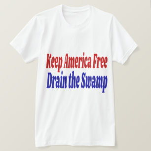 Houd Amerika vrij Draai het moerasblauwe moeras T-shirt