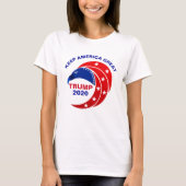 Houd Amerika weer geweldig Trump 2020 Amerikaanse  T-shirt (Voorkant)