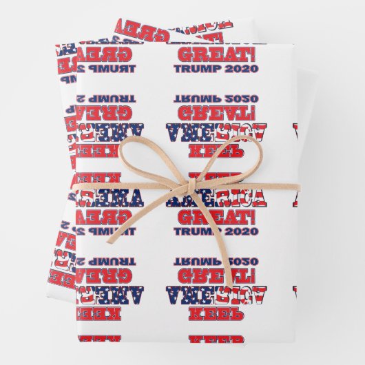 Houd Amerika weer geweldig Trump 2020 Inpakpapier Vel (In situ)