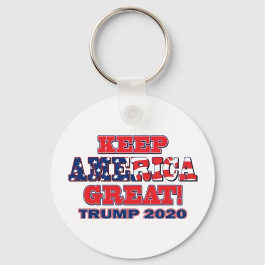 Houd Amerika weer geweldig Trump 2020 Sleutelhanger (Voorkant)