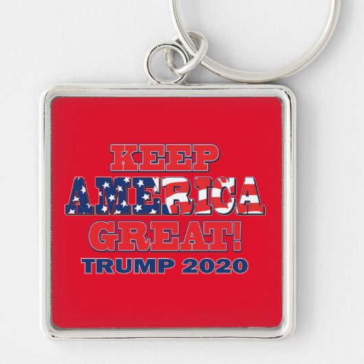 Houd Amerika weer geweldig Trump 2020 Sleutelhanger (Voorkant)