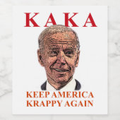 Houd Amerika weer krappy Wijn Etiket (Enkel label)