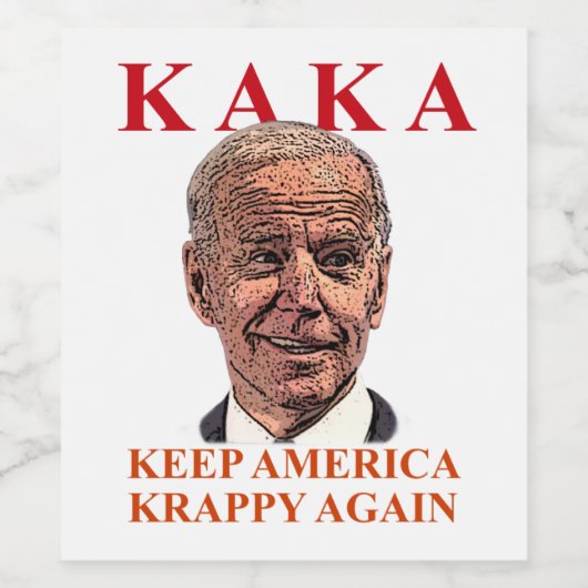 Houd Amerika weer krappy Wijn Etiket (Enkel label)