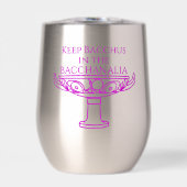 Houd Bacchus in het thermische wijnglas van Baccha (Voorkant)