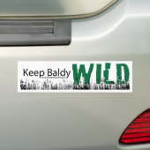Houd Baldy Wild Bumpersticker (Op auto)