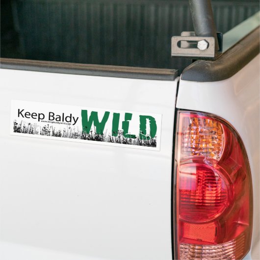 Houd Baldy Wild Bumpersticker (Op Truck)