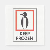 Houd Bevroren Pinguïn Grappig Bord Servet (Voorkant)