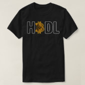 Houd Bitcoin goud moderne typografie kunst cadeau T-shirt (Design voorkant)