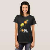 Houd Bitcoin Mijn pensioenplan Bitcoin Milliona T-shirt (Voorkant volledig)