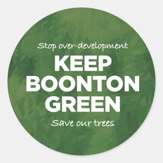 Houd Boonton Green Classic ronde Stickers (Voorkant)