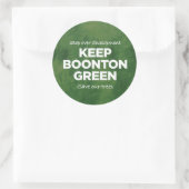 Houd Boonton Green Classic ronde Stickers (Tas)