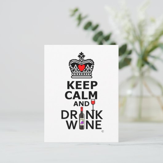 Houd Cakm en Drink Briefkaart (Staand voorkant)