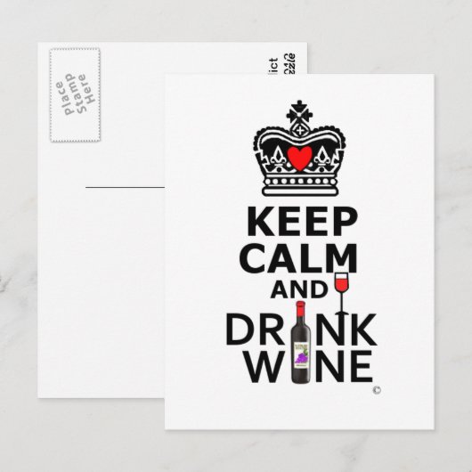 Houd Cakm en Drink Briefkaart (Voorkant / Achterkant)