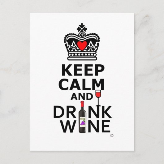 Houd Cakm en Drink Briefkaart (Voorkant)